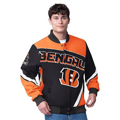 Men's G-III Extreme Black Cincinnati Bengals Maximum Racing Full-Snap Jacket