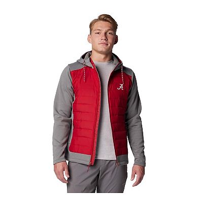 Men's Columbia Gray/Crimson Alabama Crimson Tide Out-Shield Hybrid Full-Zip Hoodie Jacket