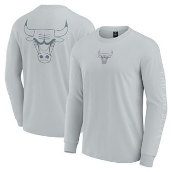 Men's Fanatics Gray Chicago Bulls Elements Strive Long Sleeve T-Shirt