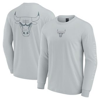 Men's Fanatics Gray Chicago Bulls Elements Strive Long Sleeve T-Shirt