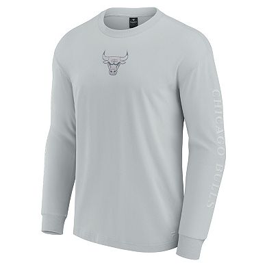 Men's Fanatics Gray Chicago Bulls Elements Strive Long Sleeve T-Shirt
