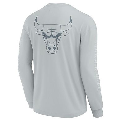 Men's Fanatics Gray Chicago Bulls Elements Strive Long Sleeve T-Shirt