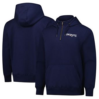 Unisex Dunbrooke Navy New England Patriots Defender Quarter-Zip Hoodie