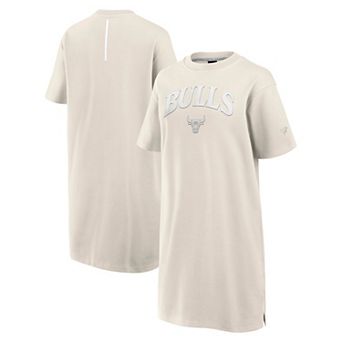 Women's Fanatics Cream Chicago Bulls Elements Go Tri-Blend T-Shirt Dress