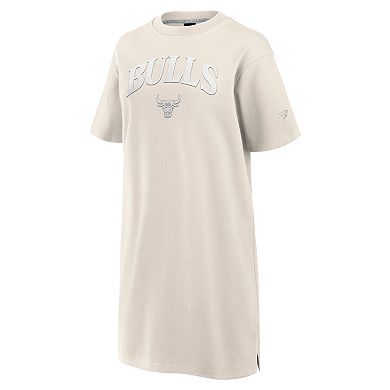 Women's Fanatics Cream Chicago Bulls Elements Go Tri-Blend T-Shirt Dress
