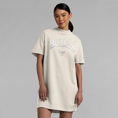 Women's Fanatics Cream Chicago Bulls Elements Go Tri-Blend T-Shirt Dress