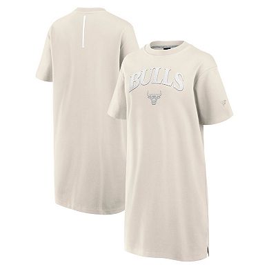Women's Fanatics Cream Chicago Bulls Elements Go Tri-Blend T-Shirt Dress