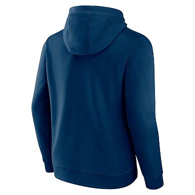 Men's Fanatics Deep Sea Blue Seattle Kraken Authentic Pro Core Secondary Fleece Pullover Hoodie