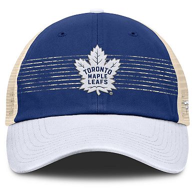 Men's Fanatics Blue/Cream Toronto Maple Leafs Heritage Breakaway Trucker Adjustable Hat