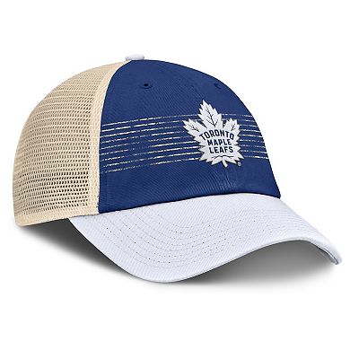 Men's Fanatics Blue/Cream Toronto Maple Leafs Heritage Breakaway Trucker Adjustable Hat
