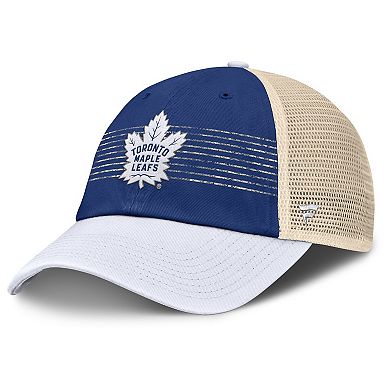 Men's Fanatics Blue/Cream Toronto Maple Leafs Heritage Breakaway Trucker Adjustable Hat