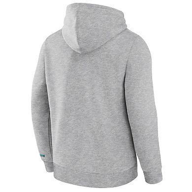 Men's Fanatics Heather Gray Miami Dolphins Legacy Fleece Pullover Hoodie