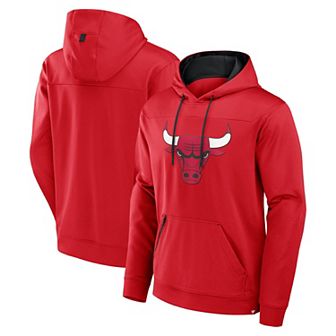 Men's Fanatics Red Chicago Bulls Reserve Defender Pullover Hoodie