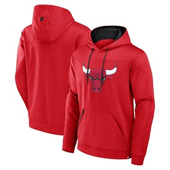 Men's Fanatics Red Chicago Bulls Reserve Defender Pullover Hoodie