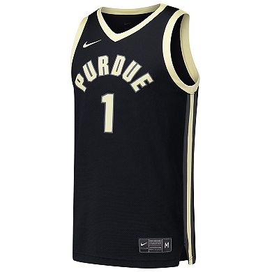 Men's Nike #1 Black Purdue Boilermakers Replica Basketball Jersey