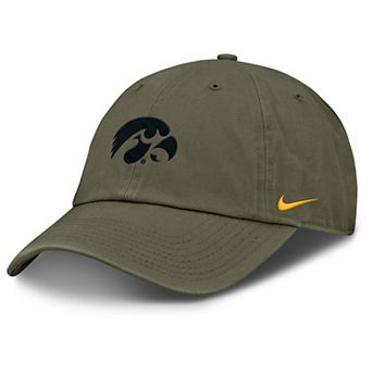 Men's Nike Olive Iowa Hawkeyes 2024 Military Appreciation Club Adjustable Hat