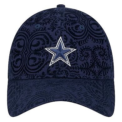 Women's New Era Navy Dallas Cowboys Sport Night Flair 9TWENTY Adjustable Hat
