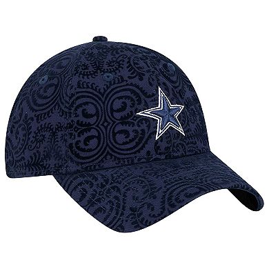 Women's New Era Navy Dallas Cowboys Sport Night Flair 9TWENTY Adjustable Hat