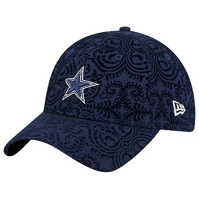 Women's New Era Navy Dallas Cowboys Sport Night Flair 9TWENTY Adjustable Hat