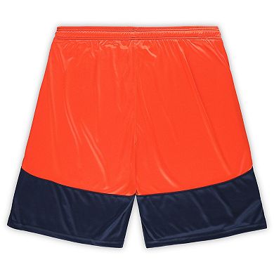 Men's Fanatics Navy/Orange Chicago Bears Big & Tall Launch Shorts