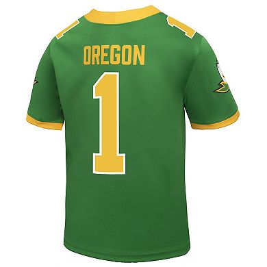 Toddler Nike #1 Apple Green Oregon Ducks Vapor Fusion Alternate Jersey