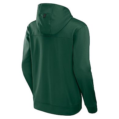 Men's Fanatics Hunter Green Milwaukee Bucks Reserve Defender Pullover Hoodie