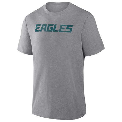 Men's Fanatics Heather Gray Philadelphia Eagles Tri-Blend T-Shirt