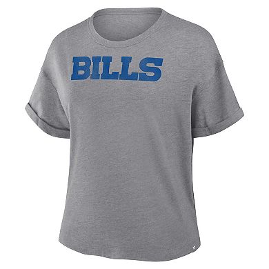 Women's Fanatics Heather Gray Buffalo Bills Tri-Blend T-Shirt