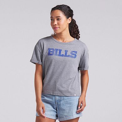 Women's Fanatics Heather Gray Buffalo Bills Tri-Blend T-Shirt