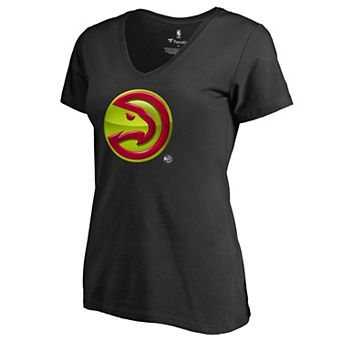 Women's Black Atlanta Hawks Midnight Mascot V-Neck T-Shirt
