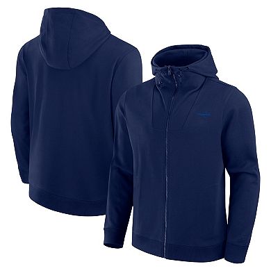 Men's Fanatics Navy Washington Capitals Elements Tonal Primary Tri-Blend Full-Zip Hoodie
