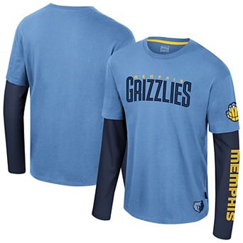 Unisex Stadium Essentials Light Blue Memphis Grizzlies Spectator 2fer Long Sleeve T-Shirt