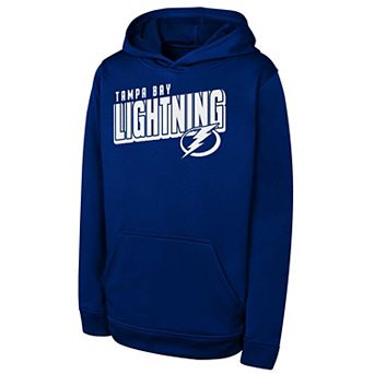 Youth Blue Tampa Bay Lightning Cyber Punk Performance Hoodie