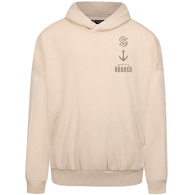 Men's Levelwear Cream Seattle Kraken Contact Stamp Pullover Hoodie