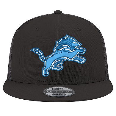 Men's New Era Black Detroit Lions Shade Trucker 9FIFTY Snapback Hat