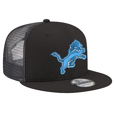 Men's New Era Black Detroit Lions Shade Trucker 9FIFTY Snapback Hat