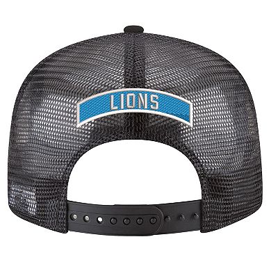 Men's New Era Black Detroit Lions Shade Trucker 9FIFTY Snapback Hat