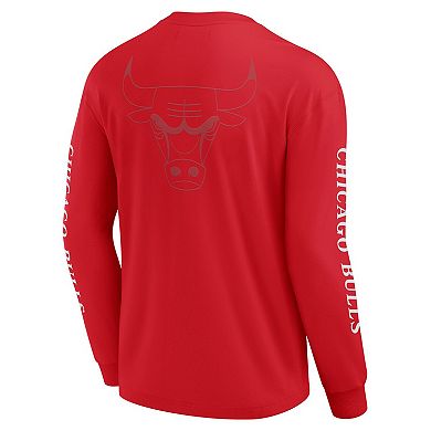 Men's Fanatics Red Chicago Bulls Elements Strive Long Sleeve T-Shirt