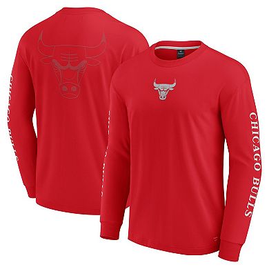 Men's Fanatics Red Chicago Bulls Elements Strive Long Sleeve T-Shirt