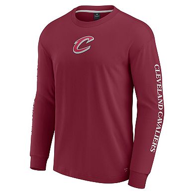 Men's Fanatics Wine Cleveland Cavaliers Elements Strive Long Sleeve T-Shirt