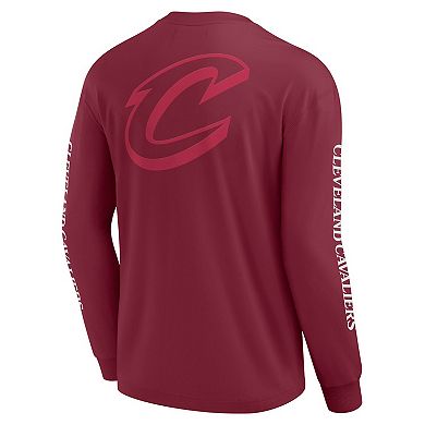 Men's Fanatics Wine Cleveland Cavaliers Elements Strive Long Sleeve T-Shirt