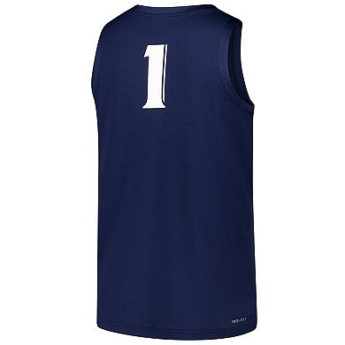 Men's Nike #1 Navy Xavier Musketeers Replica Basketball Jersey