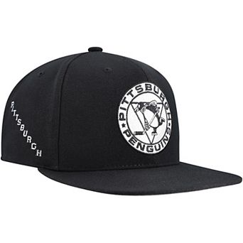 Men's Mitchell & Ness Black Pittsburgh Penguins Team Snapback Hat