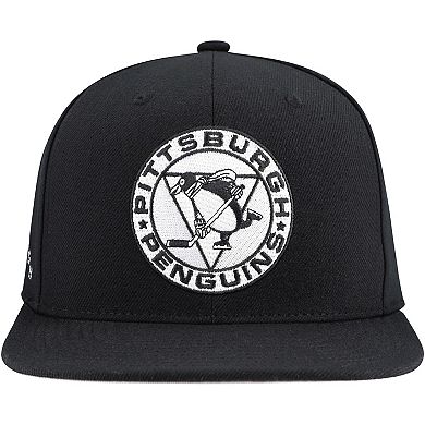 Men's Mitchell & Ness Black Pittsburgh Penguins Team Snapback Hat
