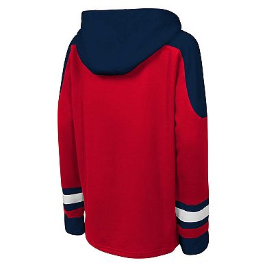 Youth Red Washington Capitals Ageless Must Have Home V-Neck Pullover Hoodie