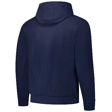 Men's Dunbrooke Navy Atlanta Braves Champion Pullover Hoodie