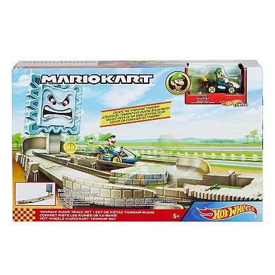 Hot Wheels Mario Kart Thwomp Ruins Track Set by Mattel