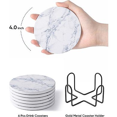 Coasters for Drinks, 4 Inches, Set of 6