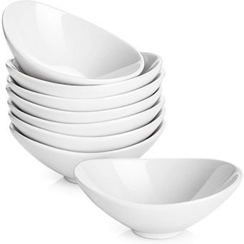 3 Oz White Dipping Bowls, Mini Serving Bowls for Side Dishes, Sushi Soy Sauce Dish, 8 Pack