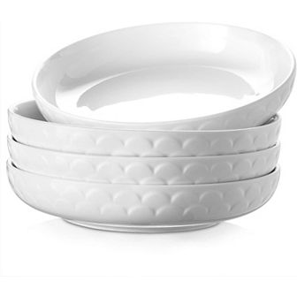 54 oz Large Salad Serving Bowls, 10'' Plates Bowls Set of 4